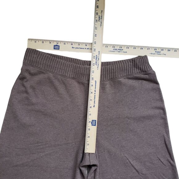 J Jill Womens Pants Large Capri Cropped Brown Cotton Elastic Waist Straight Boho - Picture 6 of 13